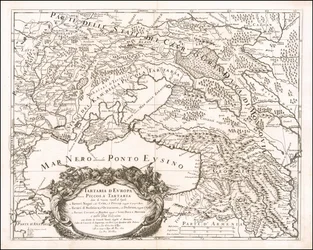Karte von Klein-Tartarei 1684 von Giacomo Cantelli da Vignola
