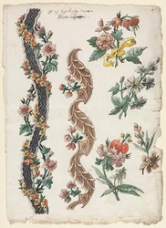 Florale Designs und Blumenbänder