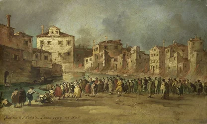 Das Feuer im San Marcuola Viertel von Venedig