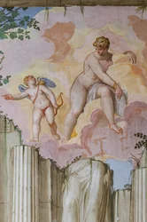 Venus und Amor, Detail des Raums des Olymp, ca. 1557