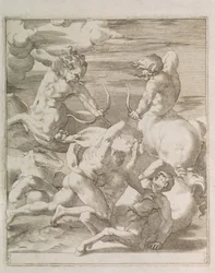 Kampf zwischen Herkules und Zentauren, 1527