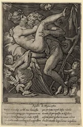 Jupiter und Mnemosyne nach Perino del Vaga, 1527