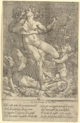 Jupiter verwandelt in einen Satyr und Diana