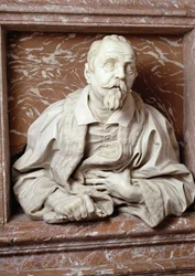 Büste von Gabrielle Fonseca (Arzt von Papst Innozenz X) aus der Fonseca-Kapelle (Detail)