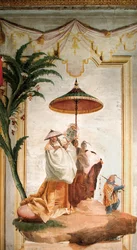 Der Spaziergang des Mandarins, aus dem Chinesischen Raum in der Foresteria, 1757