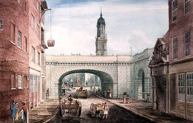 Lower Thames Street mit dem Eingang zur Fishmongers