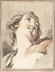 Kopf einer Frau, die nach oben schaut, 1767