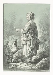 Junge Frau mit Hund