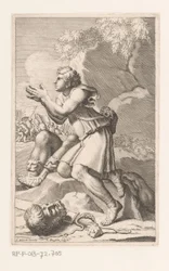David nach dem Töten von Goliath