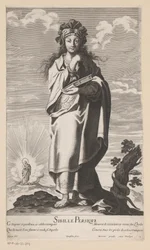 Persische Sibylle, im Hintergrund Maria mit Kind Sibyllen (Serientitel)