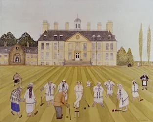 Croquet auf dem Rasen