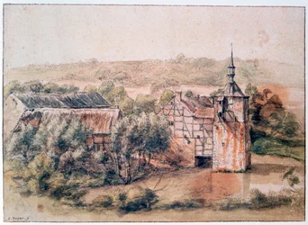 Landschaft mit Häusern, um 1643-1687