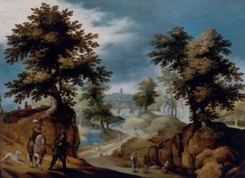 Landschaft mit Figuren