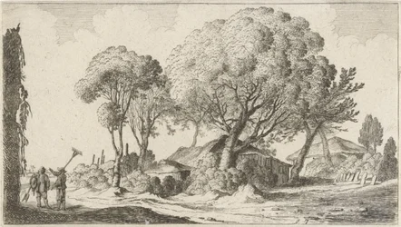 Bauernhöfe zwischen Bäumen (Zwölf Landschaften)