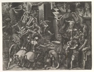 Der Fall von Troja und die Flucht des Aeneas, Mitte der 1540er Jahre