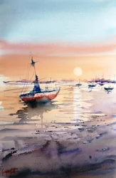 Goldene Stunde Boot