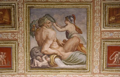 (Detail) Ceres stillt Triptolemus, Altoviti-Decke, 1553, Fresko