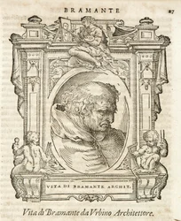 Mailand, Biblioteca Braidense, Vite de piv excellent, Giorgio Vasari 1568, Bramante