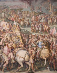 Der Kaiser Maximilian hebt die Belagerung von Livorno auf, 1568-1571