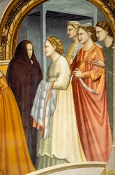 Das Treffen am Goldenen Tor, um 1305 (Detail)