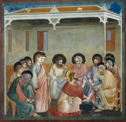 Fußwaschung, Detail aus Leben und Passion Christi, von Giotto