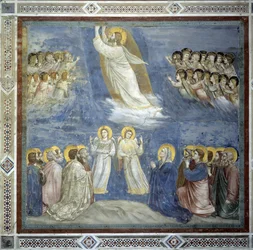 Die Himmelfahrt Christi. Fresko von Giotto di Bondone