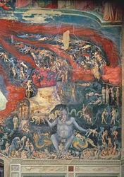 Das Jüngste Gericht, Detail der Hölle, 1303-05