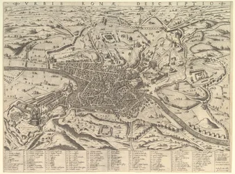 Speculum Romanae Magnificentiae: Blick auf das moderne Rom von Westen, 1590