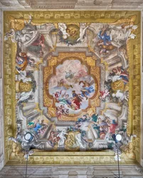 Die Allegorie des menschlichen Lebens: vier Lebensalter des Menschen, die Tugenden und die Schicksale