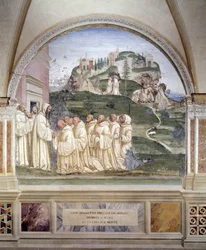 Benedikt entspringt eine Quelle auf dem Berggipfel (Detail)