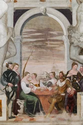 Kartenspiel, Hauptsaal, ca. 1570 (Fresko)