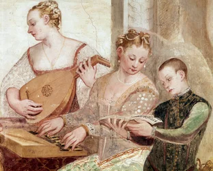 Das Konzert (Detail) (Fresko)