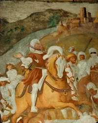 Ein Begleiter des Heiligen Paulus, erschreckt vom Licht