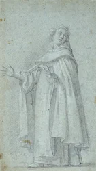 Studie eines stehenden Dominikaners, ca. 1595