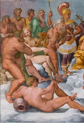 Die Versammlung der Götter (Detail)