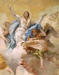 Himmelfahrt, von Giovanni Battista Tiepolo, Fresko (Detail), Oratorium der Reinheit, Udine