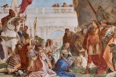 Mäßigung Alexanders des Großen (Detail)