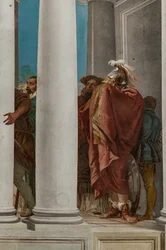 Palazzina (Kleines Gebäude), die Eingangshalle: "Das Opfer der Iphigenie", Detail