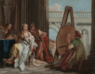 Alexander der Große und Campaspe im Atelier von Apelles, ca. 1740