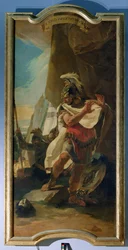 Hannibal mit dem Kopf seines Bruders Hasdrubal