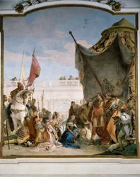 Die Familie des Darius III. Codoman, Detail aus Glorien des Scipio Africanus und Alexander des Großen