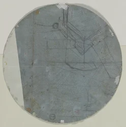 Architektonische Skizze verso, zweite Hälfte des 17. Jahrhunderts