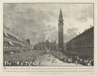 Der Doge wird über den Piazza San Marco getragen