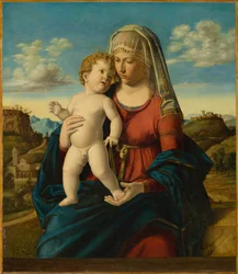 Madonna und Kind in einer Landschaft, ca. 1496-1499