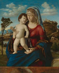 Madonna und Kind in einer Landschaft, ca. 1496-99