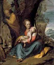 Die Rast auf der Flucht nach Ägypten, ca. 1598-1600