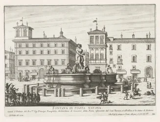 Fontana del Moro auf der Piazza Navona in Rom