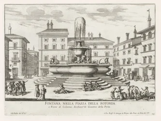 Fontana del Pantheon auf der Piazza della Rotonda in Rom