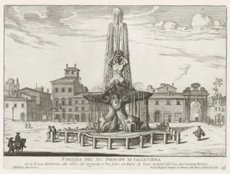 Fontana del Tritone auf der Piazza Barberini in Rom