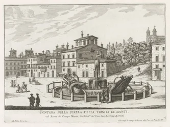 Fontana della Barcaccia auf der Piazza di Spagna in Rom